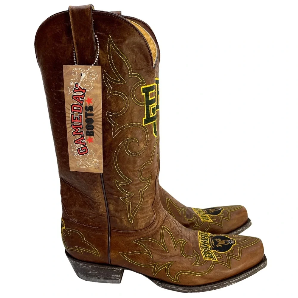GAMEDAY BOOTS Baylor University Bears NEW Embroidered Cowboy Boots Size 10.5